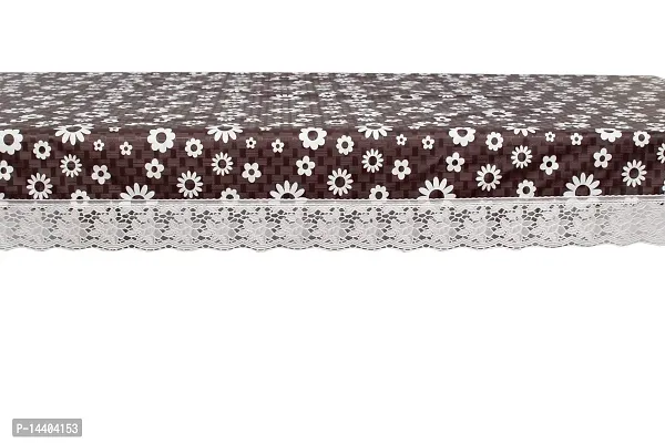 Stylista 8 Seater Dining Table Cover Size 60x108 Inches Floral Pattern White-thumb5