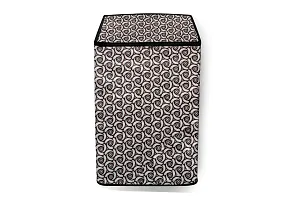 Stylista Top Load Fully Automatic Washing Machine Cover Compatible for Godrej 7 kg Packed Pattern Grey-thumb2