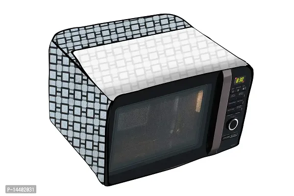 Stylista Microwave Oven Cover for Morphy Richards 20 L Grill 20MBG Lattice Pattern Grey-thumb5