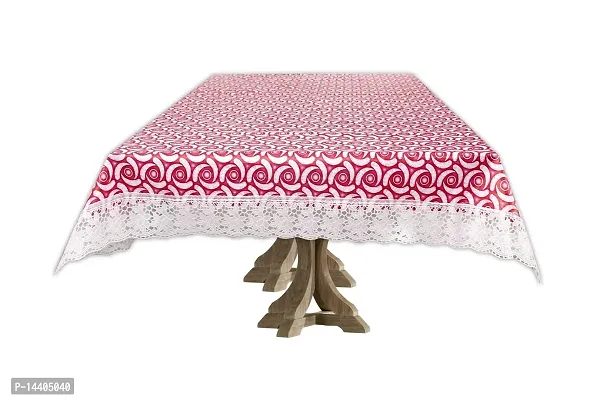 Stylista 6 Seater Dining Table Cover Size 60x90 Inches Packed Pattern Pink-thumb3