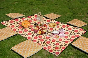 Stylista Bed Server Food mats/Outdoor Picnic mat Reversible WxL in Inches 36x27 can be Doubled up to WxL 36x54-thumb3