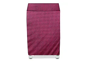 Stylista Air Cooler Cover Compatible for Kumaka Plastic Kmk-Tf23-F 23 LTR Tower Cooler, Ployester, Gingham Pattern Magenta-thumb2