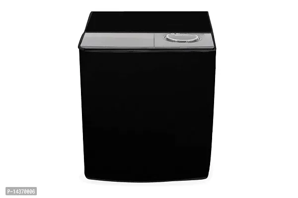 Stylista Washing Machine Cover Compatible for Lloyd Semi Automatic 8.5 KG All Models, Black