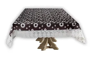 Stylista 10 Seater Dining Table Cover Size 60x120 Inches Floral Pattern White-thumb1