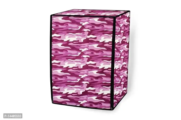 Stylista Washing Machine Cover Compatible for LG 7 kg FH0G7QDNL02 Front Load Camouflage Pattern Purple-thumb5