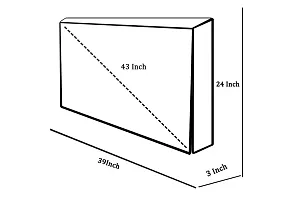 Stylista Printed PVC LED/LCD TV Cover for 43 Inches All Brands and Models, Mosaic Pattern Cream-thumb3