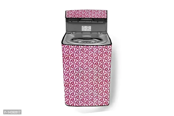 Stylista Washing Machine Cover Compatible for LG 6.5 Kg Smart Inverter Fully-Automatic Top Loading T65SNSF1Z Pink