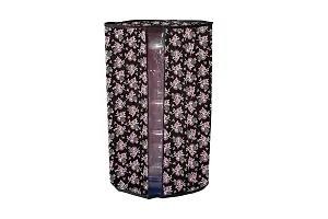 Stylista PVC 20ltr Water Dispenser Bottle Cover Pack of 2, Floral Pattern Black Purple-thumb4