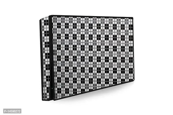 Stylista Printed PVC LED/LCD TV Cover for 43 Inches All Brands and Models, Checkered Pattern Black-thumb0