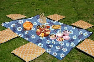 Stylista Bed Server Food mats/Outdoor Picnic mat Reversible WxL in Inches 36x27 can be Doubled up to WxL 36x54-thumb3