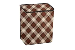 Stylista Washing Machine Cover Compatible for Godrej WS Edge 700 CT semi Automatic Checkered Pattern Beige-thumb2