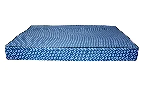 Stylista Mattress Protector Hypoallergenic/Waterproof Polyester Single Bed Size LxW 75x36 Check Blue-thumb2