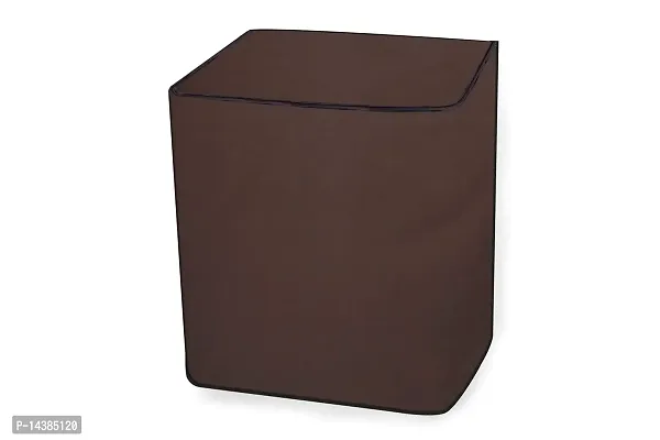 Stylista Washing Machine Cover Compatible for LG 10 kg 5 Star semi Automatic Top Loading P1045SGAZ Darkbrown Solid-thumb5