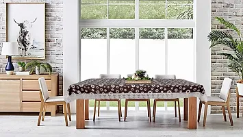 Stylista 8 Seater Dining Table Cover Size 60x108 Inches Floral Pattern White-thumb1