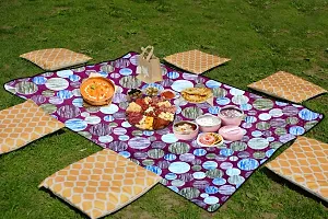 Stylista Bed Server Food mats/Outdoor Picnic mat Reversible WxL in Inches 36x27 can be Doubled up to WxL 36x54-thumb3