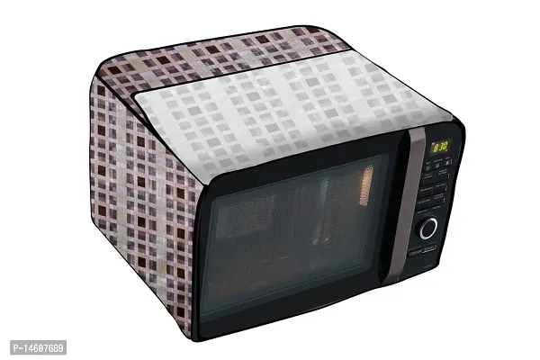 Stylista PVC Microwave Oven Cover for Whirlpool Magicook Classic 20L Solo, Mosaic Pattern Magenta-thumb5