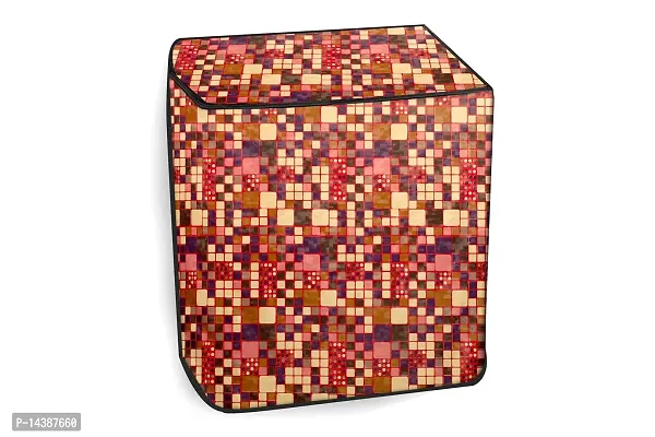 Stylista Top Load Semi Automatic Washing Machine Cover Compatible for Godrej 6.2 kg  6.5 Kg Abstract Pattern Brown-thumb3