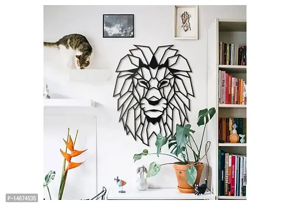 LION WOODEN WALL ART HOME DECOR(12*12 INCH)-thumb0