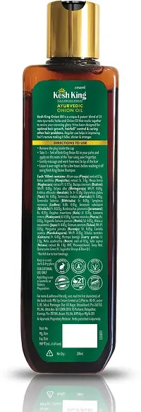 Kesh King Organic Onion Oil with Curry Leaves| Anti Hairfall| Growth Hair Oil  (200 ml)-thumb1