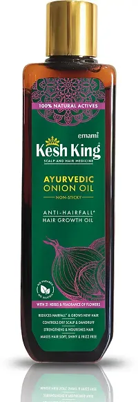 Kesh King Organic Onion Oil with Curry Leaves| Anti Hairfall| Growth Hair Oil  (200 ml)-thumb2