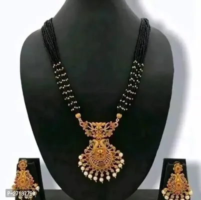 Stylish Black Alloy Jewellery Sets For Women-thumb0