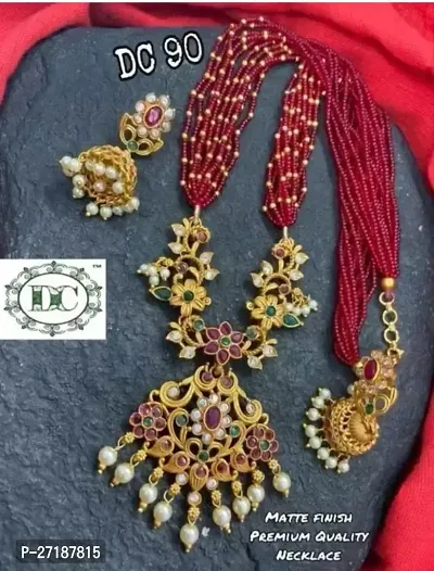 Stylish Red Alloy Jewellery Sets For Women-thumb0