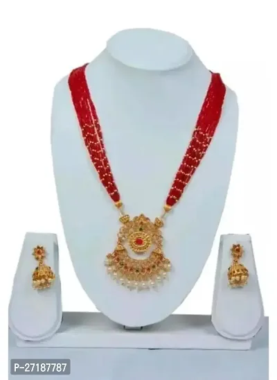 Stylish Red Alloy Jewellery Sets For Women-thumb0