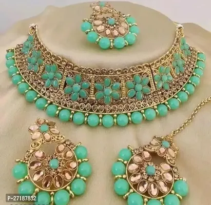 Stylish Green Alloy Jewellery Sets For Women-thumb0