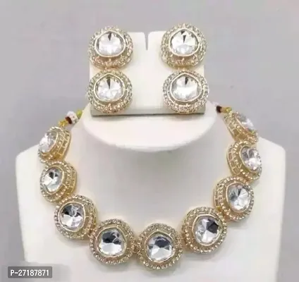 Stylish White Alloy Jewellery Sets For Women-thumb0