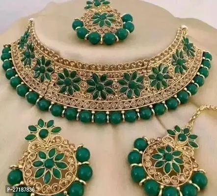 Stylish Green Alloy Jewellery Sets For Women-thumb0