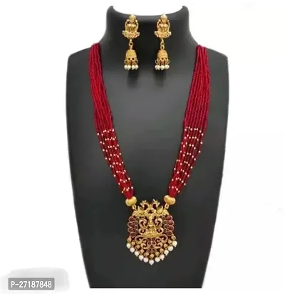 Stylish Red Alloy Jewellery Sets For Women-thumb0