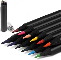 1 Round Shaped Color Pencils Set Of 12 Multicolor-thumb1