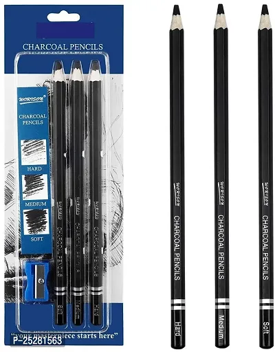 Black Charcoal Pencil Set For Drawing 1 Pc Pencil Black-thumb2