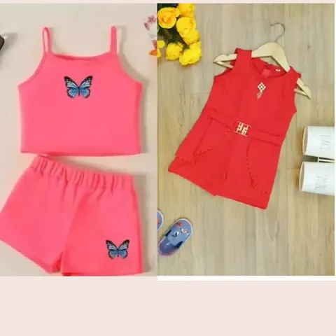 Stylish Dress With Two Piece Dress For Girl Pack Of 2