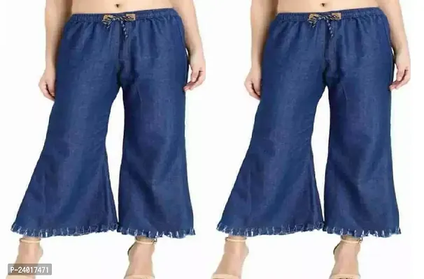 Elegant Denim Solid Jeans For Women- Pack Of 2-thumb0