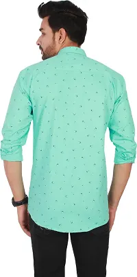 Men Pure Cotton Long Sleeves Printed Casual Shirt-thumb1