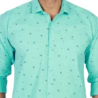 Men Pure Cotton Long Sleeves Printed Casual Shirt-thumb2