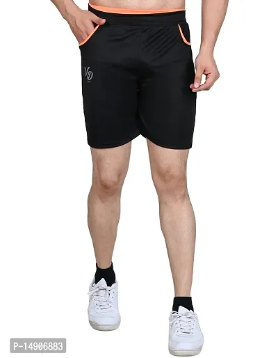 V D Sales, Polyester Blend Shorts/Half Pant/Bermuda for Men - Casual/Sports/Lounge Wear for All Waist Sizes- 28 inches to 32 inches (Black)-thumb5