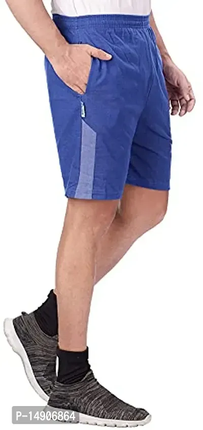 V D Sales ,Cotton Blend Denim Style Shorts/Half Pant/for Men -Casual/Lounge/Sports Wear [ for All Waist Sizes - 30 inches to 36 inches ](Blue)-thumb0