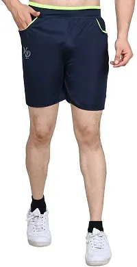 V D Sales, Polyester Blend Shorts/Half Pant/Bermuda for Men - Casual/Sports/Lounge Wear for All Waist Sizes- 28 inches to 32 inches (Blue)-thumb4