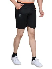 V D Sales, Polyester Blend Shorts/Half Pant/Bermuda for Men - Casual/Sports/Lounge Wear for All Waist Sizes- 28 inches to 32 inches (Black)-thumb1