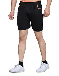 V D Sales, Polyester Blend Shorts/Half Pant/Bermuda for Men - Casual/Sports/Lounge Wear for All Waist Sizes- 28 inches to 32 inches (Black)-thumb3