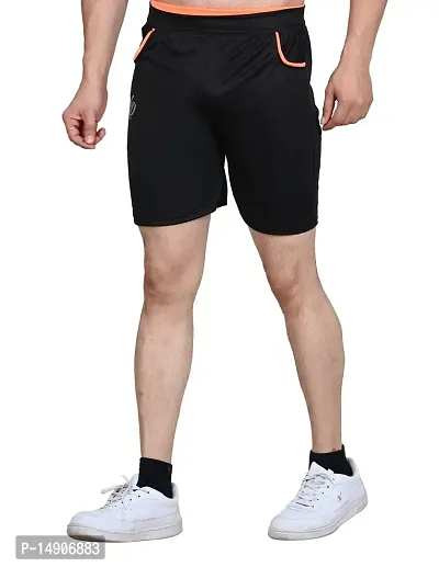 V D Sales, Polyester Blend Shorts/Half Pant/Bermuda for Men - Casual/Sports/Lounge Wear for All Waist Sizes- 28 inches to 32 inches (Black)-thumb4