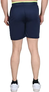 V D Sales, Polyester Blend Shorts/Half Pant/Bermuda for Men - Casual/Sports/Lounge Wear for All Waist Sizes- 28 inches to 32 inches (Blue)-thumb2