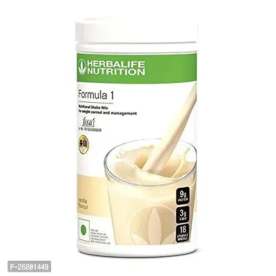 Herbalife Formula 1 Nutrition Shake Mix Vanilla Flavour for Weight Management Plant-Based Protein |500 g, Vanilla|-thumb0