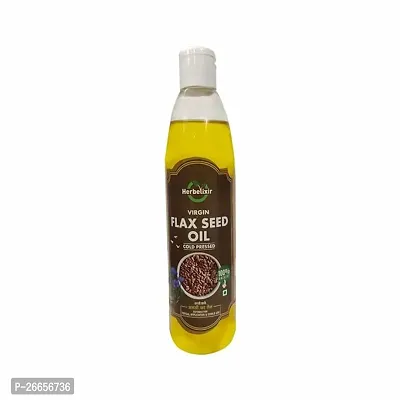 Virgin Cold Pressed Flax Seed Oil, Alsi Ka Tel High In Omega 3, 500ml-thumb0