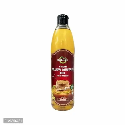 Yellow Mustard Oil, Peeli Sarso Oil, Cold Pressed, For Cooking,Hair And Skin Care - 500ml