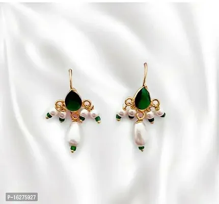 green coler stone ear rings-thumb0