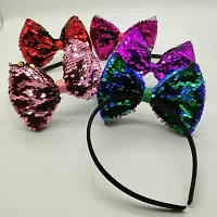Girls Headband with Sequin Bows for Girls,Glitter Bows Hairband for Baby Girls-thumb4