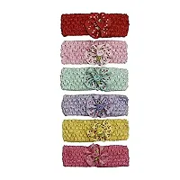 BELICIA Girl's Rubber Fancy Born Baby Cute Hairbands (Colour May Vary) - Set of 12 Pieces-thumb1